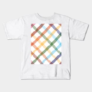 Rainbow Check Kids T-Shirt